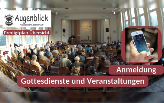Anmeldung: Gottesdienste und weitere Veranstaltungen