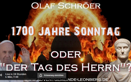 Sabbat oder Sonntag - Gott lädt uns ein seinen Tag zu feiern