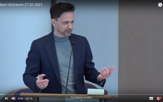 Friedbert Schramm im Gottesdienst am 27.02.2021