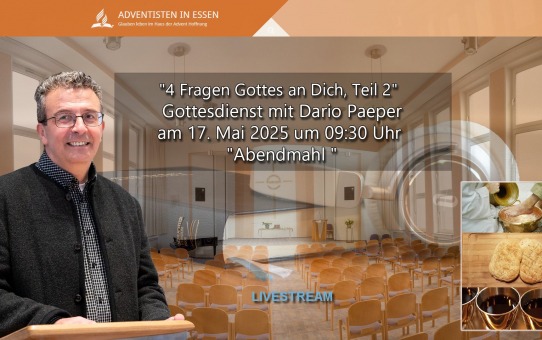 "4 Fragen Gottes an Dich, Teil 2" Gottesdienst mit Dario Paeper am 17. Mai 2025